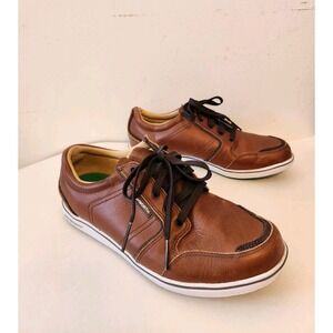 Ashworth Cardiff Spikeless Golf Shoes Brown Leather Comfort G54281 Mens Size 7.5